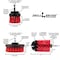 Drill Brush Power Scrubber By Useful Products 5 in W 7 in L Brush, Red R-S-42J-QC-DB - alternate 4